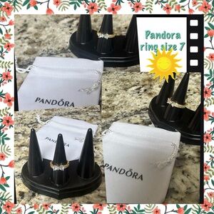 Pandora Two-Tone Gold and Silver Sparkle Ring